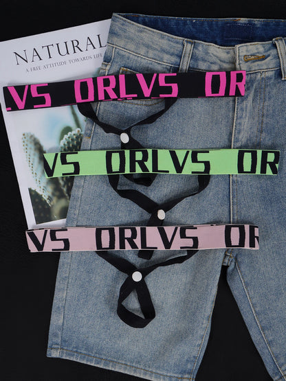 3 PCS Men's ORLVS Letter Waistband Sexy Jockstraps Multicolor Removable Snap Crotch Underwear
