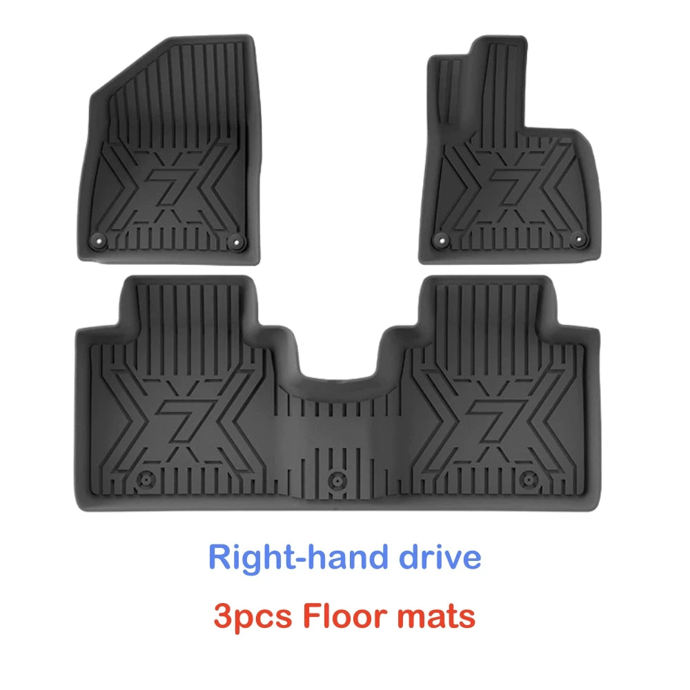 Car Floor Mats For 5 Seats Zeekr 7X 2024 2025 2026 All-Weather Cargo Liner Trunk Mat TPE Waterproof Floor Liner RHD LHD