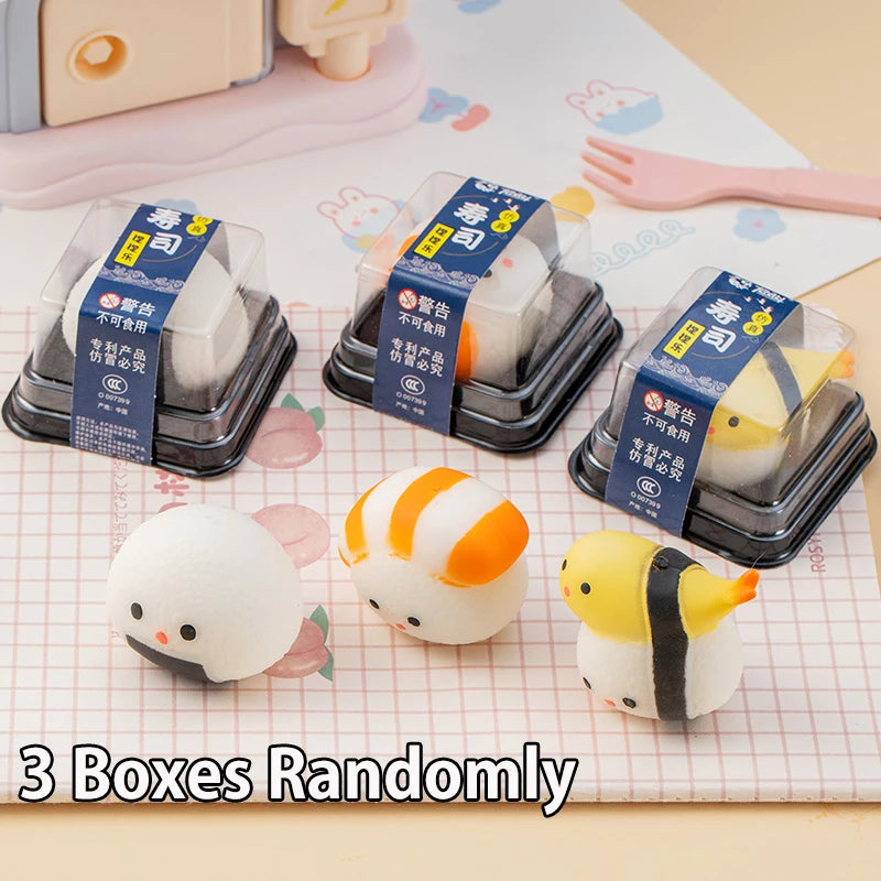 Sushi Squishy Food Simulation Toy Soft Sensory Squeeze Anti Stress Ball Mochi Squishy Abreact Vent Toy Party Gift Bag Stuffers
