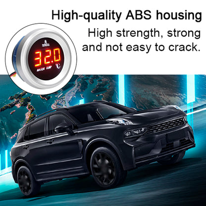 52mm Water Temperature Gauge Car Digital Meter LED Display 9-36V with Temperature Sensor Alarm Function