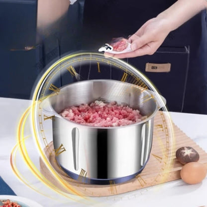 Electric Meat Grinder, Multifunctional Food Chopper for Baby Food, Garlic, Vegetables, 5-Speed Adjustable, Large Stainless Steel