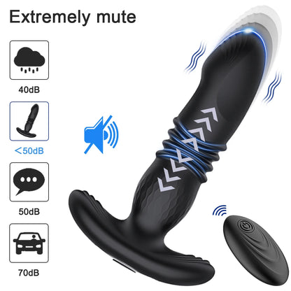 Thrusting Anal Vibrator Men Bluetooth APP Vibrator Remote Control Telescopic Prostate Massager Male Prostate Stimulator
