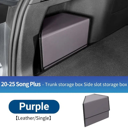 For Byd Song Plus Seal U 2020-2025 Car Foldable Trunk Storage Box Portable Multipurpose Organizer Case Side Groove Storage Box