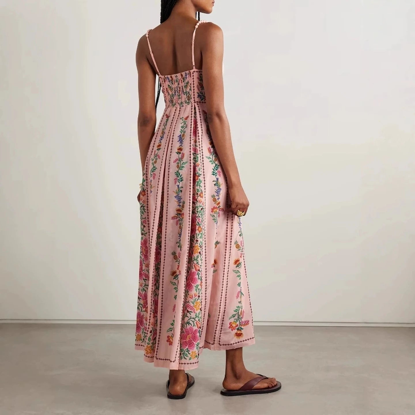 Ele High Waist Printed Holiday Dr Strapl Summer Casual Polyester Maxi Skirt Sle Women's Single Piece Faion