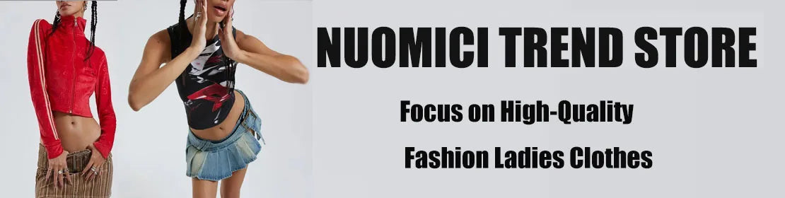 NUOMICI Women's Jeans Orange Mid Low Waist Washed Retro Wide Leg Loose Sports Kpop Hip-hop Street Pants Fashion Women's Pants