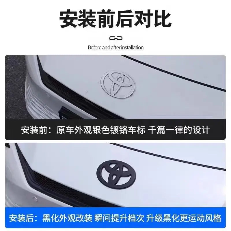 Suitable for 2024 2025 9th Generation Toyota Camry Hood Badge Trunk Badge OVERLAY Modification Gloss Black Matte Black