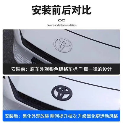 Suitable for 2024 2025 9th Generation Toyota Camry Hood Badge Trunk Badge OVERLAY Modification Gloss Black Matte Black
