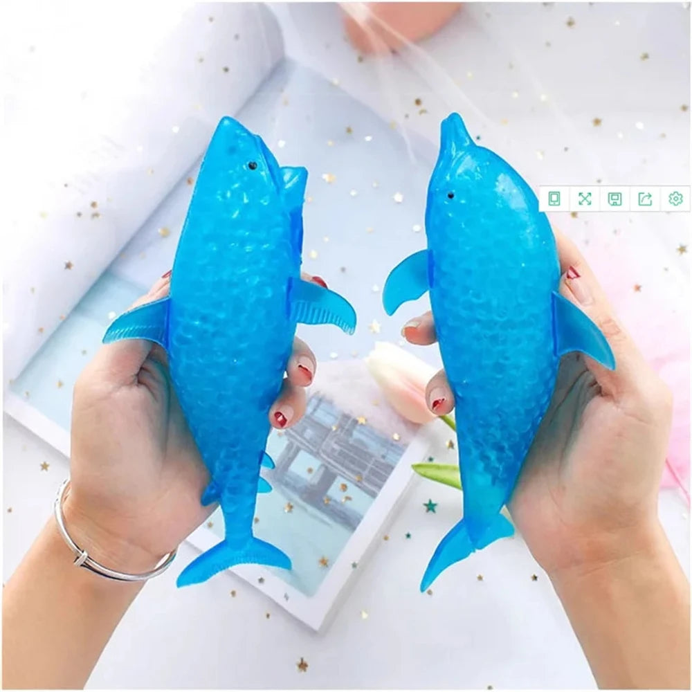 Squishy Shark Stress Balls Dolphin Squeeze Ball Stretchy Stress Squish Ball Sea Animal Squeeze Squishy Toys for Kids Adults