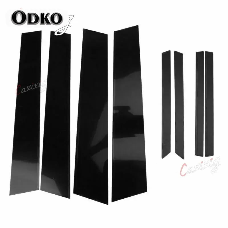 Car Stickers For Honda Civic 8/9/10Th 2006 2007-2020 Glossy Black Door Window Pillar Posts Cover Trim Kits AUTO Accessories