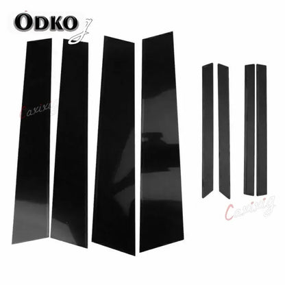Car Stickers For Honda Civic 8/9/10Th 2006 2007-2020 Glossy Black Door Window Pillar Posts Cover Trim Kits AUTO Accessories