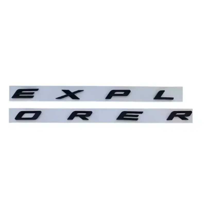 3D ABS Chrome Black Letters Explorer Logo Car Front Hood Emblem Bonnet Badge Sticker For Explorer 2011-2021