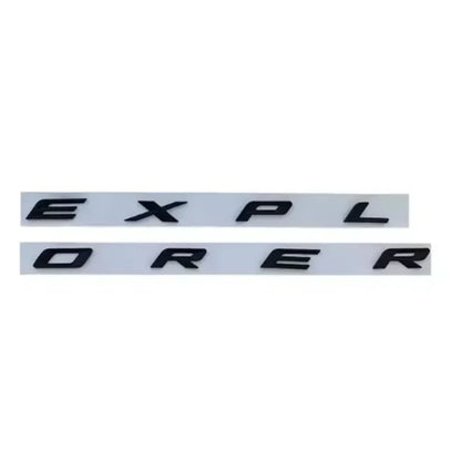 3D ABS Chrome Black Letters Explorer Logo Car Front Hood Emblem Bonnet Badge Sticker For Explorer 2011-2021