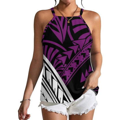 Polynesian Tribal Fashion Women New Design Retro Print Custom Sexy Sleeveless Strappy Vest New Not Pick People