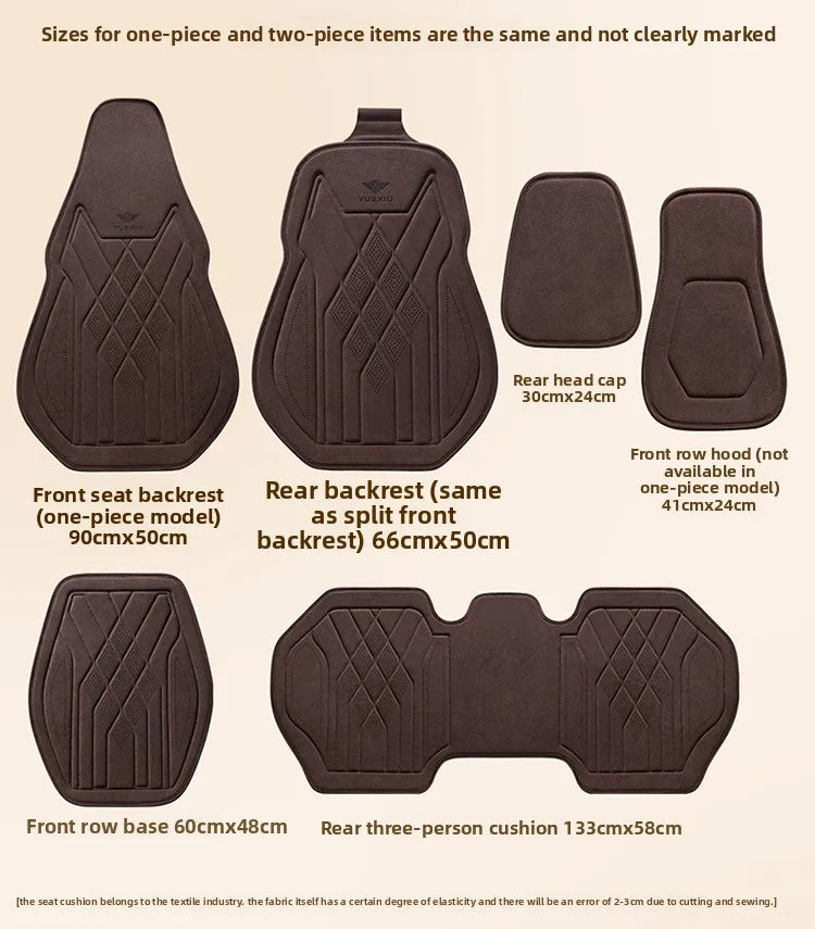 Perforated Suede Seat Cover Universal Four Seasons Cars Seats Covers Breathable Seat Non-slip Luxury Car Rams Latex Seat Cover