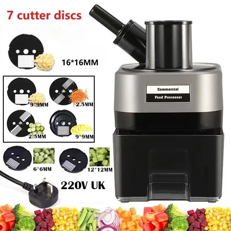 2025 New Commercial Double Spout Vegetable Cutter 4 in 1 Multifunctional Dicing Shredding Slicing Cutting Strips Vegetables
