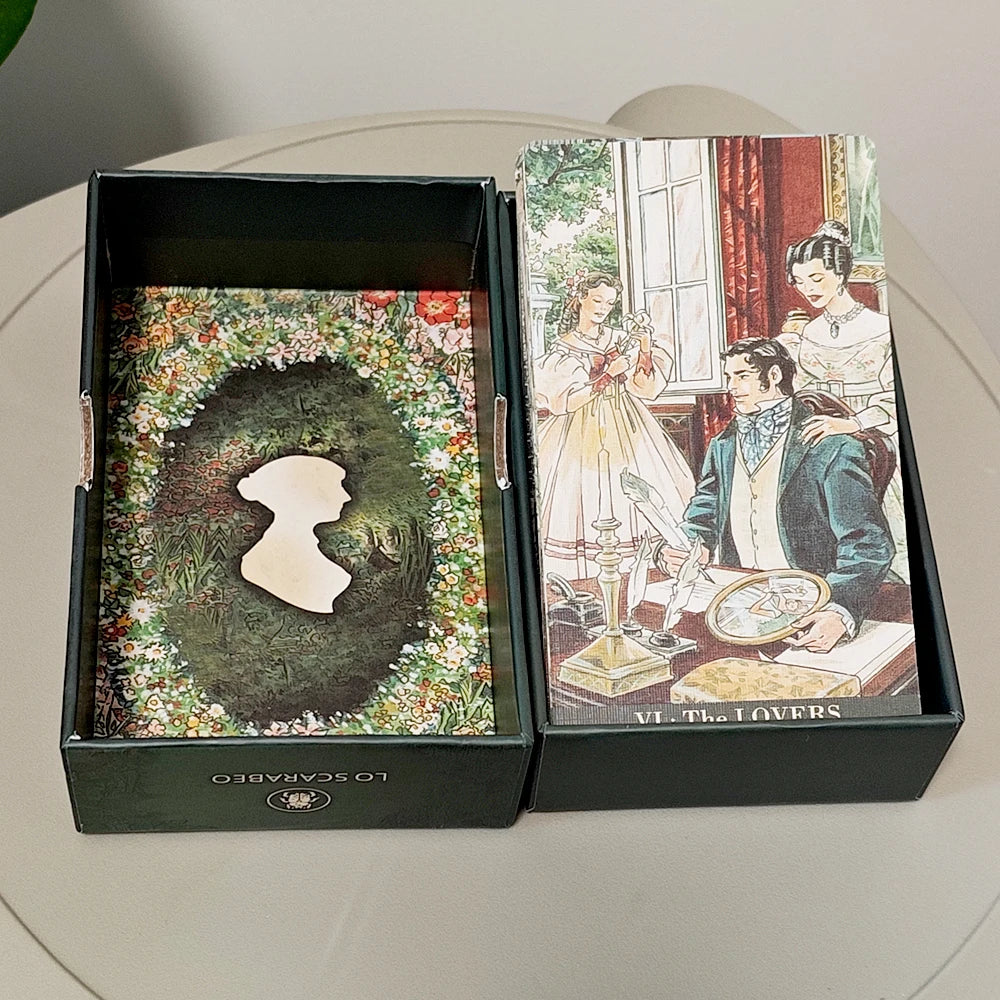 Jane Austen Tarot in Rigid Box - 12*7cm A Regency Romance Divination Deck for Literature Lovers, 78-Card Deck