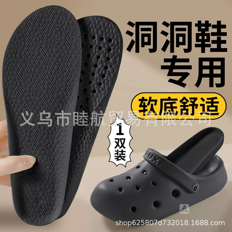 Antibacterial Breathable Shoe Insoles Unisex Hole Shoe Inserts Comfortable Anti Slip Absorbent Soft Bottom Women Men Pain Relief