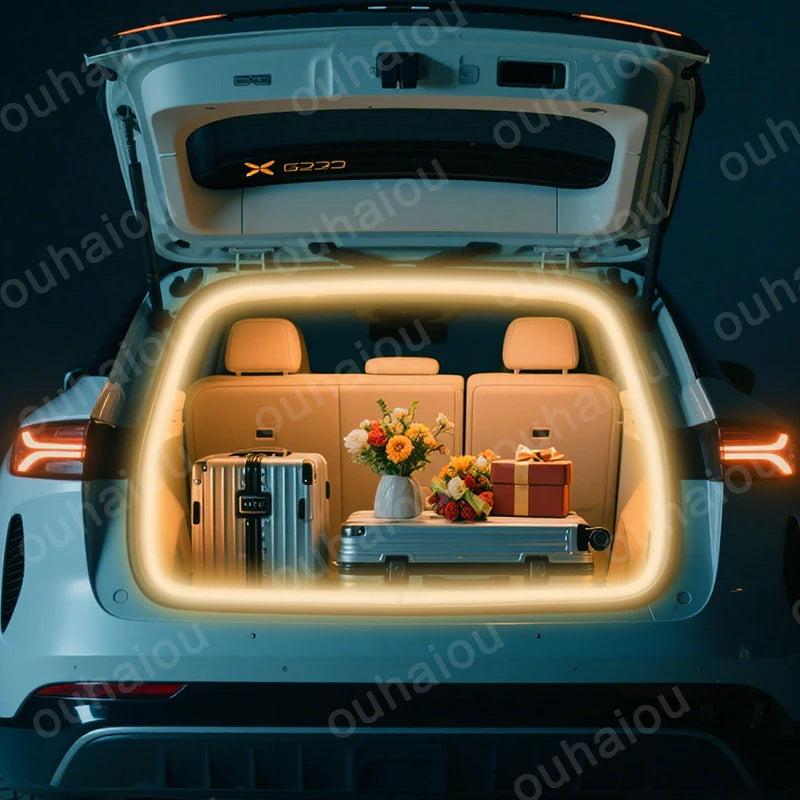 For XPeng G6 Mona M03 P7 G7 X9 trunk light modification light Atmosphere lights White warm white Rear Trunk LED Light Bar