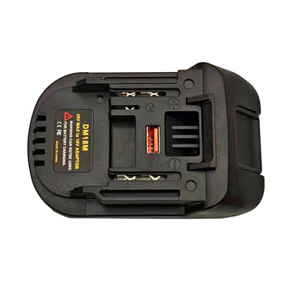 DM18M Adapter USB Charging Socket For Dewalt 20V For Milwaukee For M18 18V Lithium Batteries For Makita 18V For LXT Machines