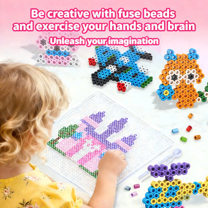 Creative Craft Kit: 24/48 Color 2.6mm Fuse Beads, Perler Iron Beads for 3D Art & DIY Projects, Educational Toy Gift for All Ages