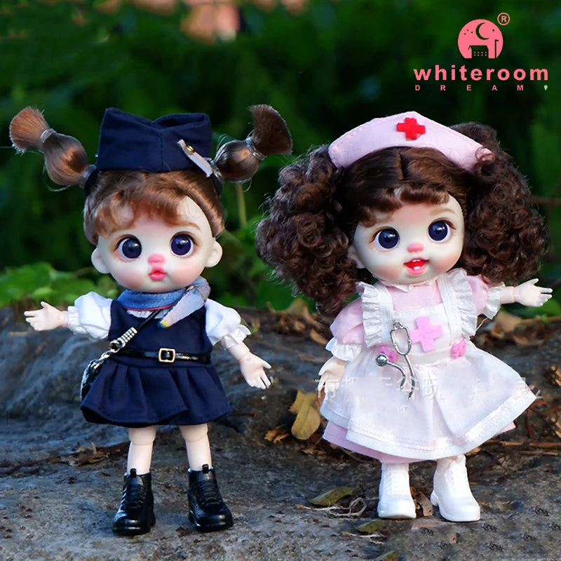 Trendy Toy Doll OB11 Lion Dance Doll Chinese Style Girl Doll Clothes Set for Chinese New Year  Spring Festival Gift Festival BJD