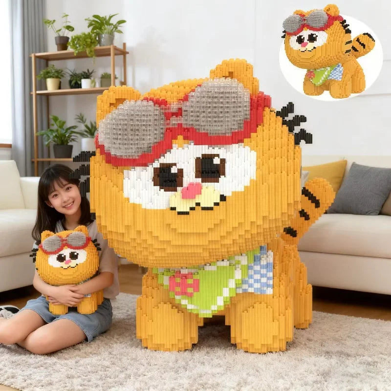 Huge Garfield Building Blocks Adult Stress Relief DIY Puzzle Toy Gift for Boys Girls Home Decor
