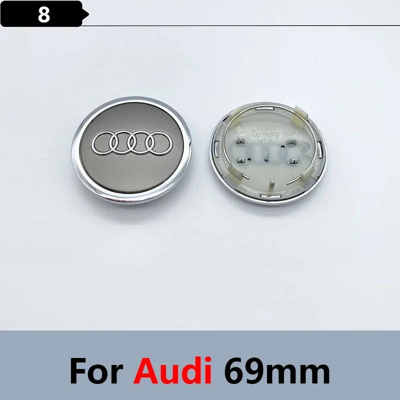 4pcs 60mm 61mm 69mm 68mm 77mm Car Styling Wheel Center Cap Hub Covers Badge 4B0601170 For Audi A3 A4 A5 A6 A7 A8  S6 Accessories