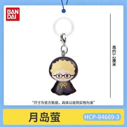 Bandai Haikyuu Gashapon Mini Figure Keychain Hinata Kageyama Tsukishima Kenma Kuroo Bag Pendant Umbrella Charm Anime Collectible