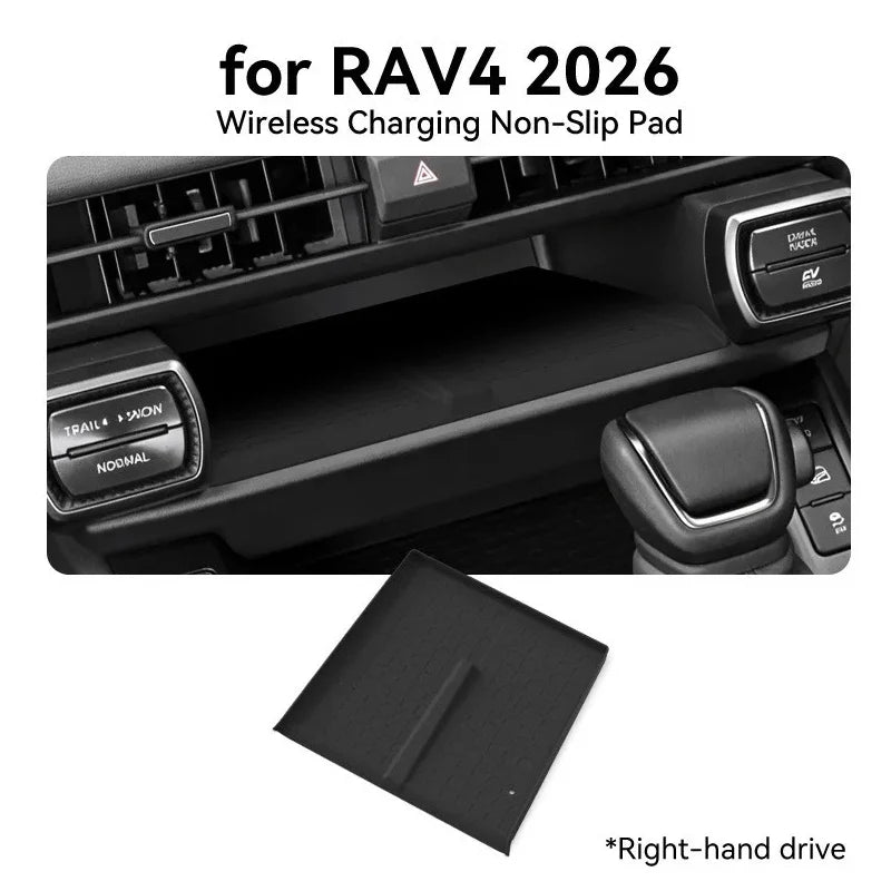 for Toyota RAV4 2026 Center Console Armrest Storage Box Anti-slip Organizer Tray Car Interior Accessories Black