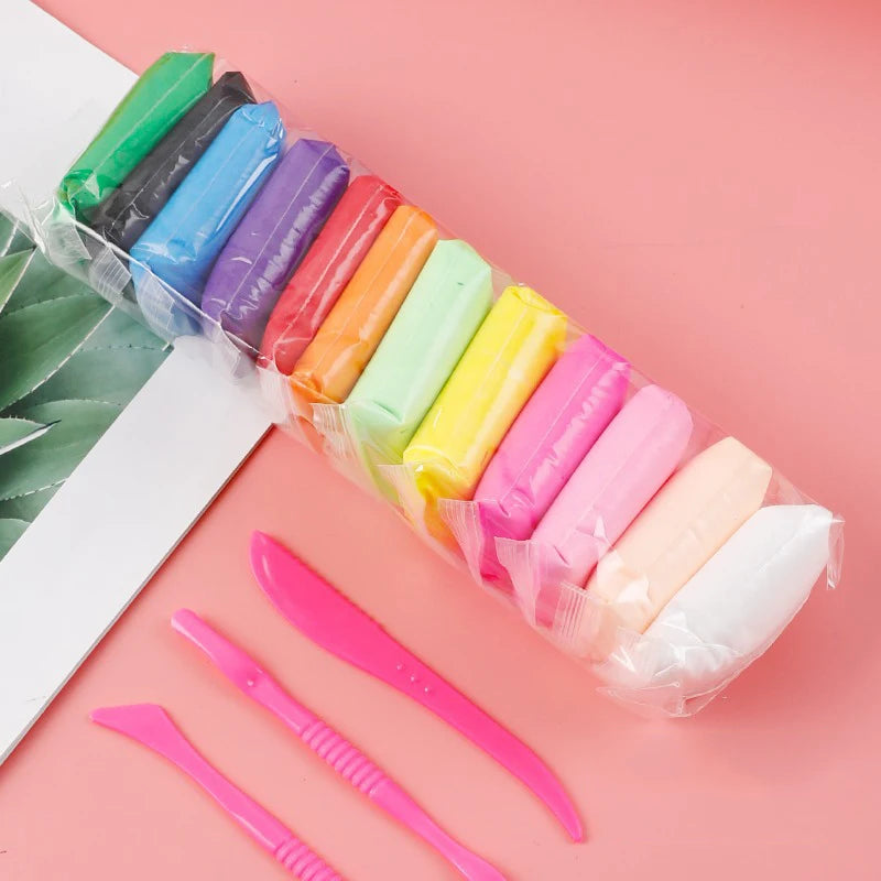 36 Colors Air Dry Clay Ultra Light Magic Modeling Clay with Tools Plasticine DIY Play Dough Sets Toys for Kids Birthday Gift
