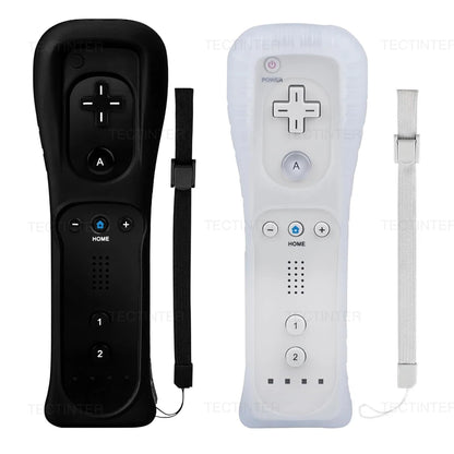 2 in 1 Wireless Bluetooth Remote Controller For Wii Wii U Controle Optional Motion Plus Gamepad Nunchuck Set With Silicone Case