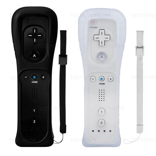 2 in 1 Wireless Bluetooth Remote Controller For Wii Wii U Controle Optional Motion Plus Gamepad Nunchuck Set With Silicone Case
