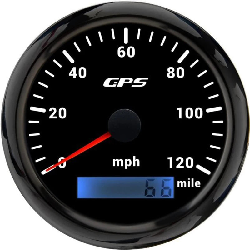 ELING Car Motorcycle Trucks Boats 85mm GPS Speedometer 30K 0-120KM/H 0-80M 200M Speed Gauge with 7 Colors Backlight 12V 24V