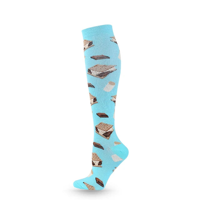 S-XXL Compression Socks Compression Socks for Varicose Vein Calf Riding Socks Stretch Open Toe Knee Socks