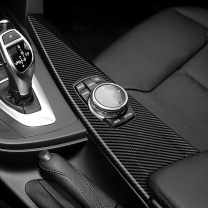 Car Center Console Dashboard Gear Shifter Panel For BMW F30 F31 F34 3GT F32 F33 F36 Trim Accessories, Carbon Fiber ABS Sticker