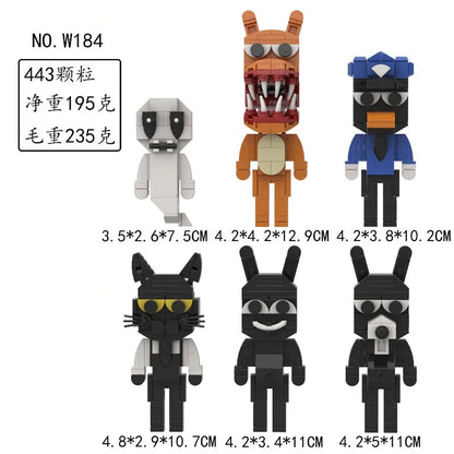 New Animal Hospital Building Blocks Cute 4/8pcs Horror Game Mini Dog Cat Nurse Assemble Figures For Fans Gifts