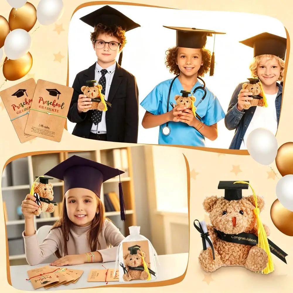 Mini Graduation Bears Bulk Small Graduation Stuffed Animals 4‘' Plush Bear with Diploma Class of 2026 Prom Party Decor Gifts