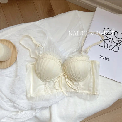 Iroppoi Sweet Charming Lingerie Set Delicate Lace Push Up Bra Small Cup Women, Sek-si Feminine Look New Hot Item BANERDANNI