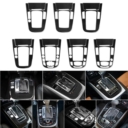 Car Center Console Gear Shift Panel Set, For Audi A4 S4 RS4 A5 S5 RS5 (2007-2016) Carbon Fiber Interior Sticker Trim Accessories