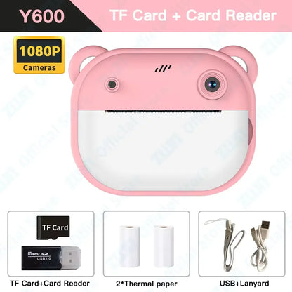 Children 1080P HD Digital Camera Toys Instant Print for Kids Thermal Print Camera Instant Print Photo Video With TF Memory Card
