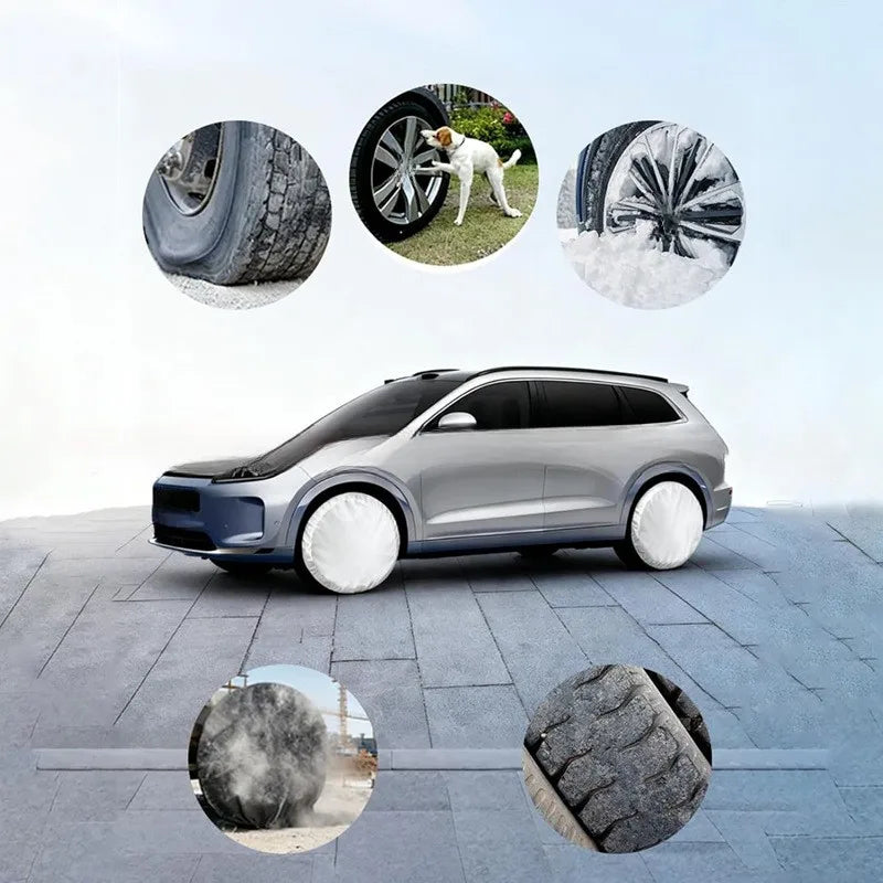 Car Tire Covers  Set Sun Protection Aging Dog Urine SUV RV Tire Protection Cover Automotive Replacement Accessories