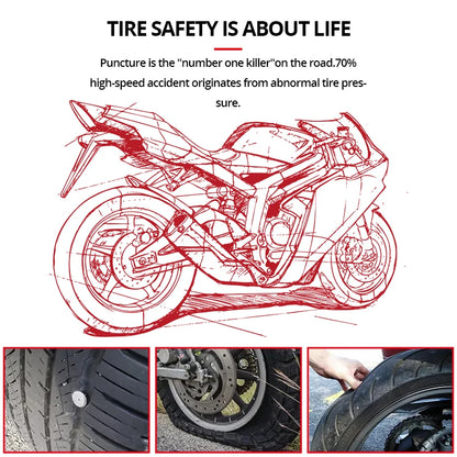 Motorbike TPMS With QC 3.0 Fast Charging USB Output Motorcycle Tire Pressure Alarm Monitor System Tyre Temperature Alarm System