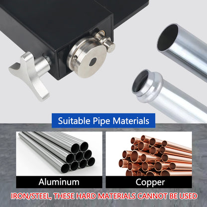 Tubing Beader Tool Manual Bead Roller Intake and Intercooler Piping Crimping Tool Fit 5/8" or Larger ID Tubes Aluminum