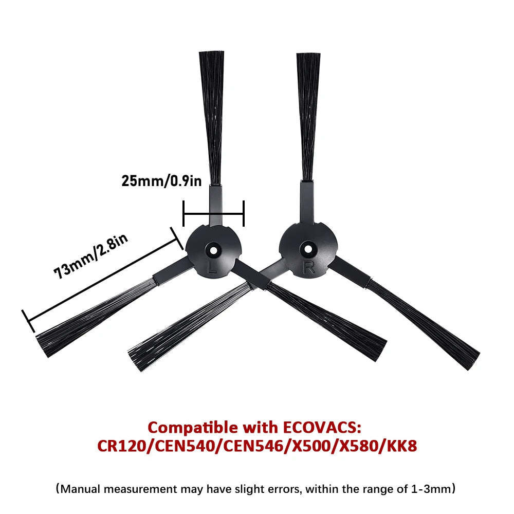 For Ecovacs Mirror CR120/CR130/CEN540/CEN250 For Dibea x500 x580 KK8 ML009 For Ilife V5 V5s V3 V3s V5 A4 Vacuum Side Brush Parts