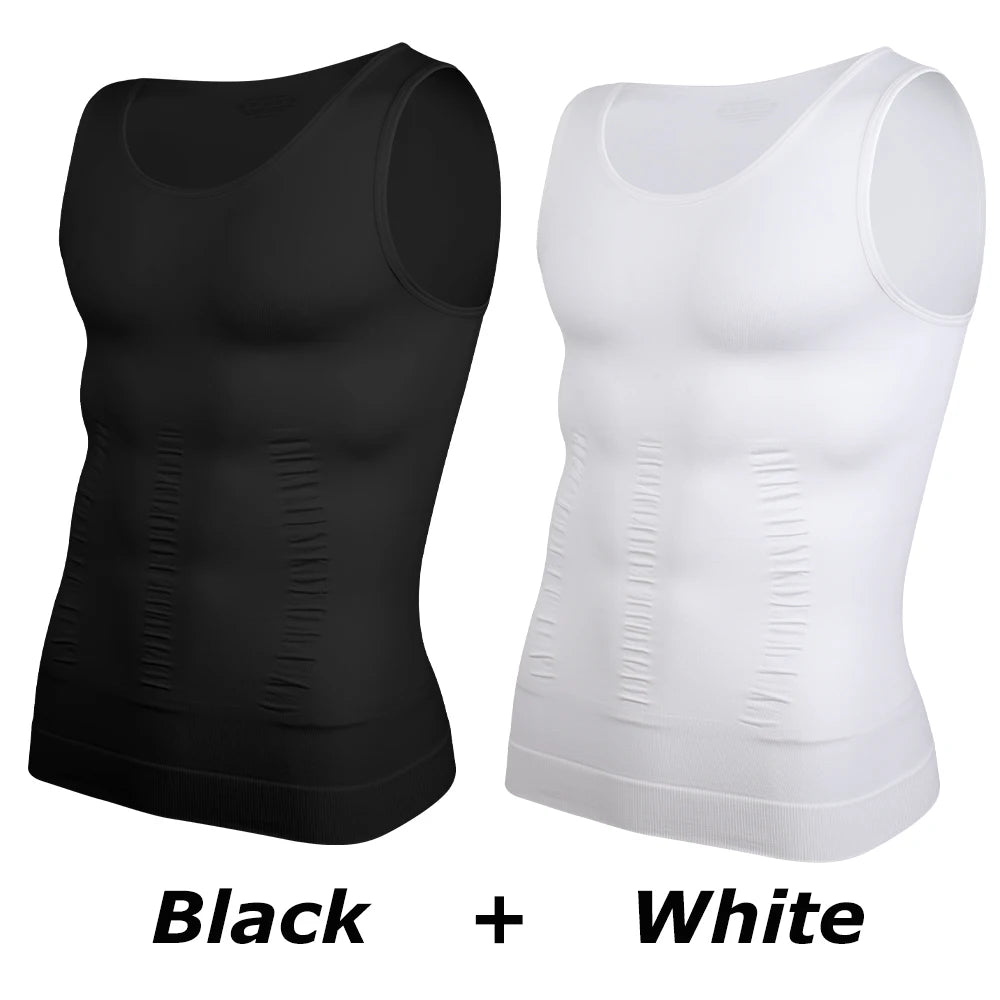 Men's Slimming Body Shapewear Corset Vest Shirt Compression Abdomen Tummy Belly Control Slim Waist Cincher Underwear Sports Vest
