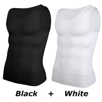 Men's Slimming Body Shapewear Corset Vest Shirt Compression Abdomen Tummy Belly Control Slim Waist Cincher Underwear Sports Vest