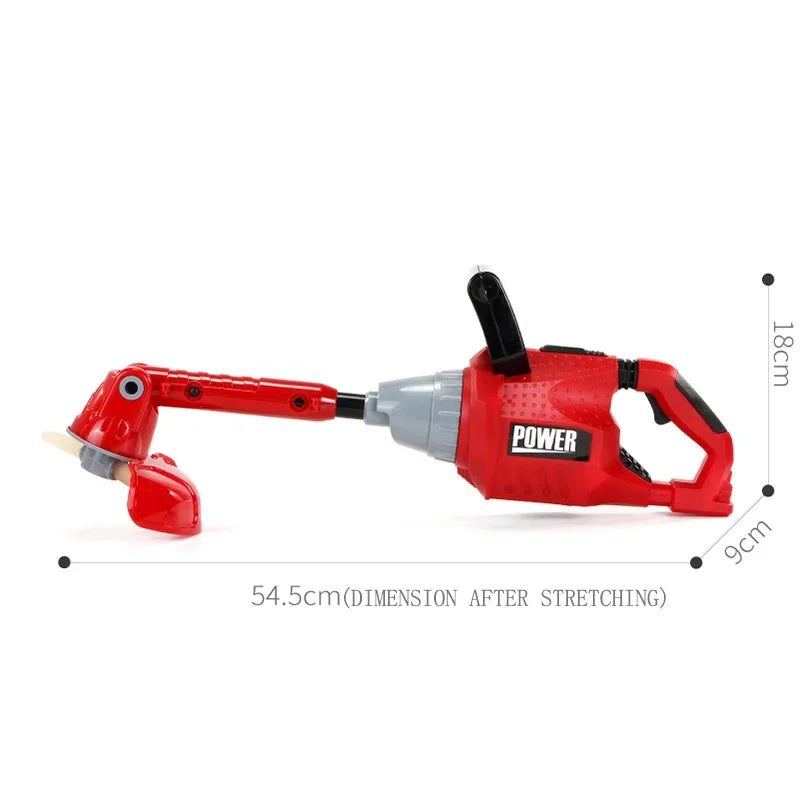 Children Electric Toolbox Pretend Play Toys Baby Simulation Tools Repair Lawn Mower Saw Hair Dryer Toy Maintenance Tool for Kid