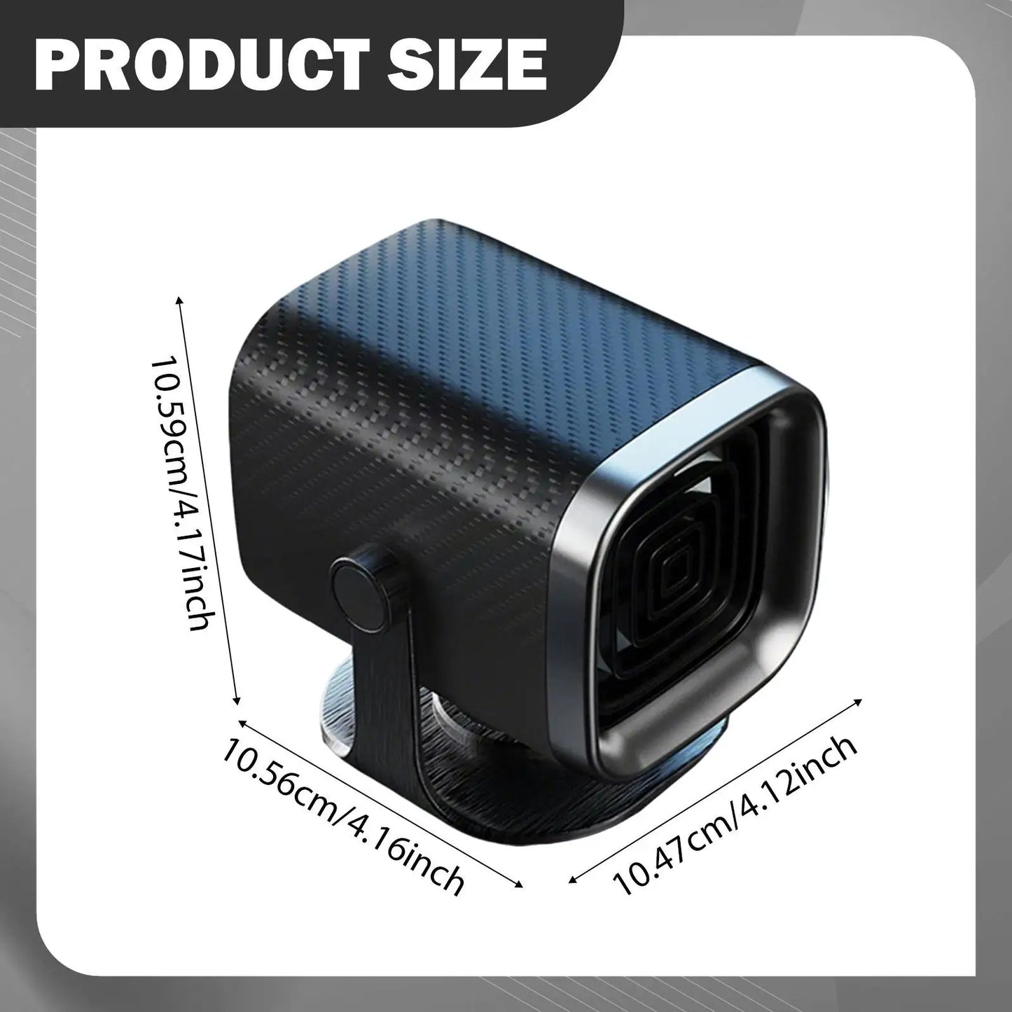 Mini Fan Heater with 360 Rotation Portable Car Electric Heater for Defogging and Defrosting Winter Windscreens