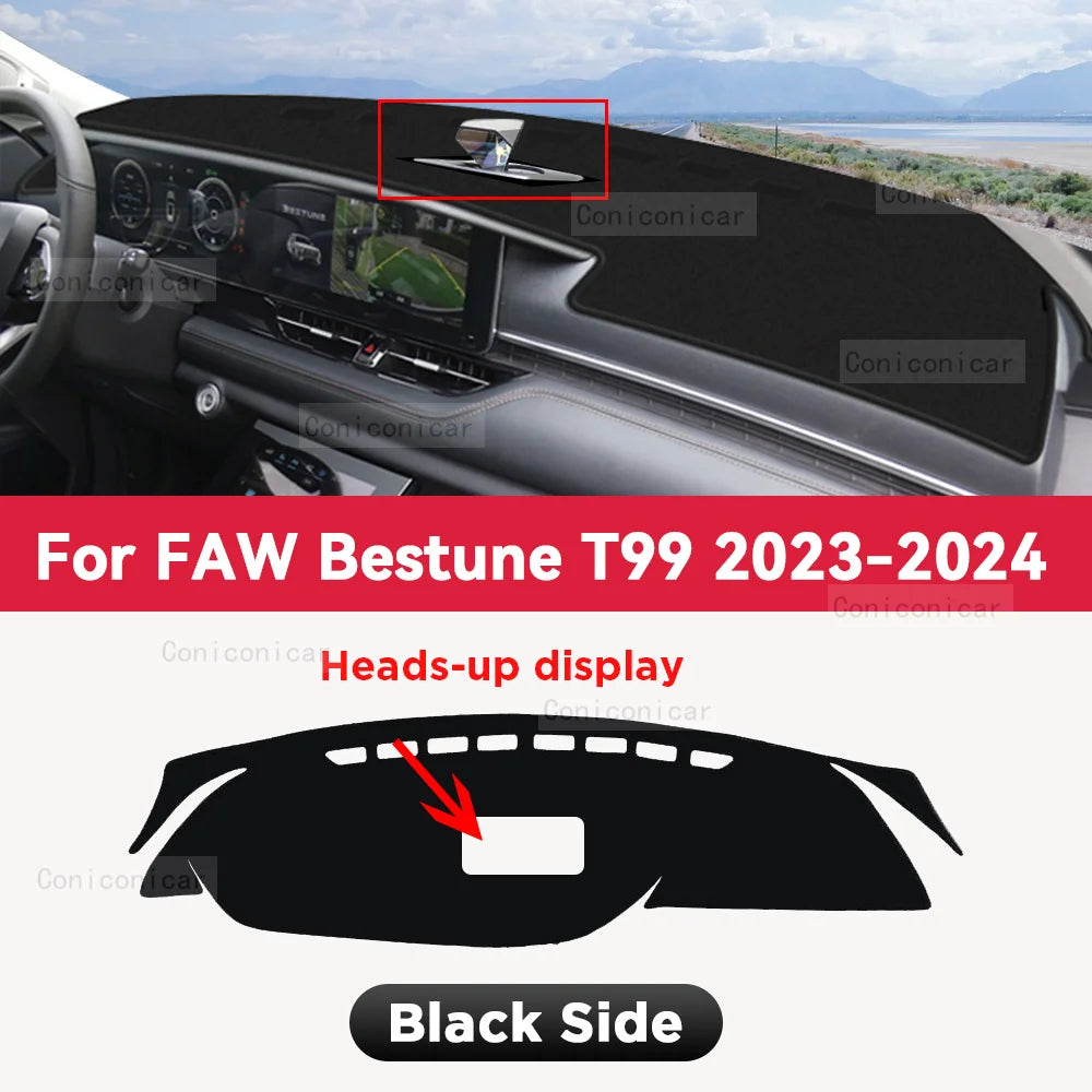 Dashboard Cover Mat Protective Pad  For FAW BESTUNE T99 2023 2024 Car Accessories Dash Board Sunshade Carpet Anti-UV Dashmat