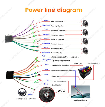 1din 6.86inch HD Touch Screen Multimedia Player Wireless For Apple Carplay Android Auto Support Bluetooth AUX Mirror Link FM SWC